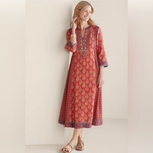 Soft Surrounding PHOENIX Red Midi Dress Women’s size Medium